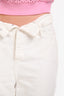Alexander Wang White Denim 'Unbottoned' Jeans Size 30