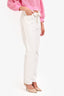 Alexander Wang White Denim 'Unbottoned' Jeans Size 30