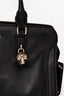 Alexander McQueen Black Leather Small Skull Padlock Zip Around Nag with Strap (As Is)