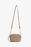 Gucci Taupe Chevron Leather Camera Crossbody (As Is)