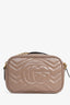 Gucci Taupe Chevron Leather Camera Crossbody (As Is)