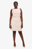 Akris Cream/Multicolour Metallic Tweed Skirt Size 12