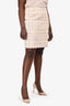 Akris Cream/Multicolour Metallic Tweed Skirt Size 12