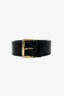 Gucci Black Patent Leather Belt Size 85