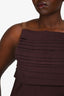 Brunello Cucinelli Brown Virgin Wool Pleated Detail Sleeveless Dress Size L