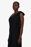 Marni Black Silk Asymmetric Midi Dress Size 46