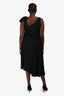 Marni Black Silk Asymmetric Midi Dress Size 46