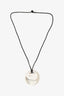 Tiffany & Co. Elsa Peretti Sterling Round Pendant Silk Cord Necklace