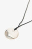 Tiffany & Co. Elsa Peretti Sterling Round Pendant Silk Cord Necklace