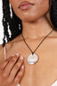 Tiffany & Co. Elsa Peretti Sterling Round Pendant Silk Cord Necklace