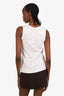 Louis Vuitton White Eyelet Detail Sleeveless Top Size S