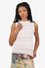 Derek Lam 10 Crosby Scallop Hem Knit Sleeveless Top Size S
