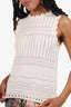 Derek Lam 10 Crosby Scallop Hem Knit Sleeveless Top Size S