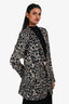 Smythe Green/Beige Floral Print Single Breasted Blazer Size 10