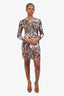 Emilio Pucci Pink/Multicolour Printed Long Sleeve Mini Dress Size 6
