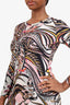 Emilio Pucci Pink/Multicolour Printed Long Sleeve Mini Dress Size 6