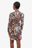 Emilio Pucci Pink/Multicolour Printed Long Sleeve Mini Dress Size 6
