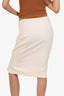 Versace White Medusa Button Midi Skirt Size 40 (As Is)