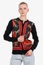 Dolce & Gabbana Black/Red Silk Rose Print Cardigan Size 40