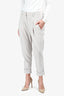 Brunello Cucinelli Grey Wool Straight Leg Pants Size 6