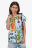 Dolce & Gabbana Blue/Green Vegetable Print Top Size 42