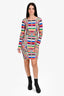 Mara Hoffma Multicolour Printed Bodycon Long Sleeve Mini Dress Size S