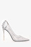Valentino PVC Crystal Embellished Pointed Heels Size 40