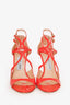 Jimmy Choo Red Patent Leather Strappy Heels Size 38.5