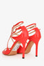 Jimmy Choo Red Patent Leather Strappy Heels Size 38.5
