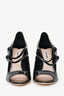 Miu Miu Black Patent Leather Strappy Peep Toe Heels Size 38