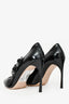 Miu Miu Black Patent Leather Strappy Peep Toe Heels Size 38