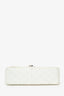 Pre-Loved Chanel™ 2006-08 White Caviar Leather Jumbo Single Flap Bag