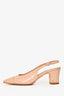 Pre-Loved Chanel™ Beige Patent Pointed Toe Slingbacks Size 37