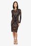 Alexander McQueen Obsession Talisman Print Midi Dress Size 40