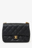 Pre-Loved Chanel™ 2023 Black Caviar Quilted Mini Sweetheart Flap Black