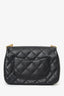Pre-Loved Chanel™ 2023 Black Caviar Quilted Mini Sweetheart Flap Black