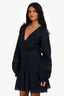 Veronica Beard Navy Lace Detail V-Neck Mini Dress Size 4