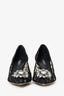 Dolce & Gabbana Black Lace Crystal Flower Heels Size 37.5