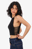 Zimmermann Black Cage Detail Cropped Tank Top Size 0