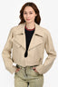 Givenchy Beige U-Lock Detail Cropped Trench Jacket Size 40
