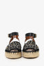 Valentino Black Suede Stud Espadrilles Size 38