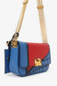 Valentino Blue/Red Leather Superhero Shoulder Bag