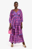 Ba&sh Purple/Multicoloured Patterned Maxi Dress + Kimono Set Size L