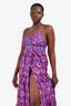 Ba&sh Purple/Multicoloured Patterned Maxi Dress + Kimono Set Size L