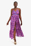 Ba&sh Purple/Multicoloured Patterned Maxi Dress + Kimono Set Size L