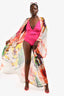 Camilla Cream Multicolour Silk Floral Embellished Kimono Est. Size O/S