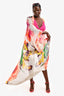 Camilla Cream Multicolour Silk Floral Embellished Kimono Est. Size O/S