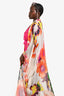 Camilla Cream Multicolour Silk Floral Embellished Kimono Est. Size O/S