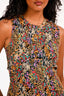 Apiece Apart Black Multicolour Floral Sleeveless Stretch Midi Dress Size XS
