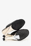 Alexander McQueen Black Leather Arc Slide Sandals Size 39.5